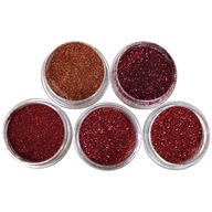 5x RED súprava glitrového prachu na nechty 5x RED súprava glitrového prachu na nechty