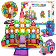 VEĽKÉ MAGNETICKÉ 3D stavebné BLOKY Sada XXL 106 ks. Magnetické bloky VEĽKÉ MAGNETICKÉ 3D stavebné BLOKY Sada XXL 106 ks. Magnetické bloky