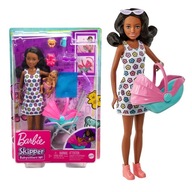 Súprava bábiky Barbie Skipper Babysitter s kočíkom