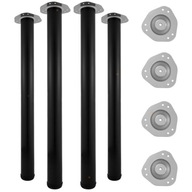 Nábytkové nohy STEP H-820, priemer 60mm - čierne, 4 ks Nábytkové nohy STEP H-820, priemer 60mm - čierne, 4 ks