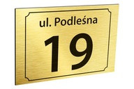 Adresná tabuľa s číslom domu 30 x 20 cm zlatá Adresná tabuľa s číslom domu 30 x 20 cm zlatá