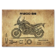 BMW R1200 GS 2008 darček kovový plagát L BMW R1200 GS 2008 darček kovový plagát L