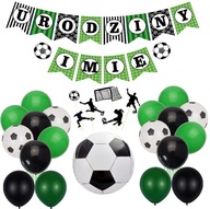 BALOONS BALL futbalový narodeninový banner s MENOM BALOONS BALL futbalový narodeninový banner s MENOM