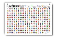 Veľká farebná tabuľa so svetovými vlajkami A3 Veľká farebná tabuľa so svetovými vlajkami A3