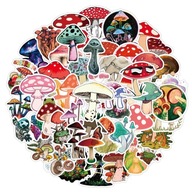 Vodotesné nálepky na obedovú fľašu MIX MUSHROOM, 50 ks. Vodotesné nálepky na obedovú fľašu MIX MUSHROOM, 50 ks.