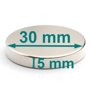 Neodymový magnet 30x5 mm, okrúhly na sklenenú tabuľu!!! SET 6 kusov!!! Neodymový magnet 30x5 mm, okrúhly na sklenenú tabuľu!!! SET 6 kusov!!!