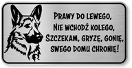 Pozor pes znak - nemecký ovčiak vtipný