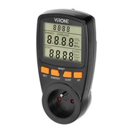 Čierny jednotarifný wattmeter 16A ORNO EM-4/B