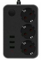 NAPÁJACÍ PRÚŽOK 3 ZÁSUVKY + 3x USB PREDLŽOVACÍ KÁBEL