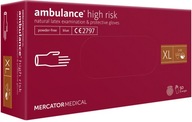 MERCATOR AMBULANCE Vysoko rizikové XL latexové rukavice MERCATOR AMBULANCE Vysoko rizikové XL latexové rukavice