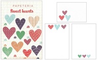 Farebné písacie potreby Sweet Hearts 10 obálok 10 kariet