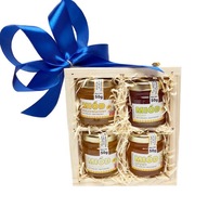 Medová sada 4x50g zdravý darček - modrá Medová sada 4x50g zdravý darček - modrá