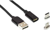 Nabíjačka USB-C Micro-USB magnetický kábel 2v1 Nabíjačka USB-C Micro-USB magnetický kábel 2v1