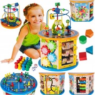 SORTER DREVENÁ KRABIČKA VZDELÁVACIA KOCIA 8V1 SORTER DREVENÁ KRABIČKA VZDELÁVACIA KOCIA 8V1