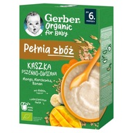 Pšenično-ovsená kaša Gerber Bio Pełnia cereálie mango mrkva 200g