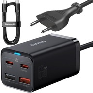 Baseus GaN3 Pro rýchla nástenná nabíjačka 65W 2xUSB-C + 2xUSB + USB-C kábel