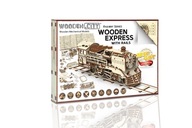 Drevené 3D puzzle - Woden Express vlak s koľajnicou Drevené 3D puzzle - Woden Express vlak s koľajnicou