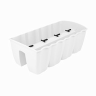 CROWN Kvetináč Balkónový kvetináč DCRO600 White CROWN Kvetináč Balkónový kvetináč DCRO600 White