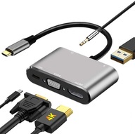 Adaptér USB C na HDMI 4K a VGA pre Macbook od roku 2018 Adaptér USB C na HDMI 4K a VGA pre Macbook od roku 2018