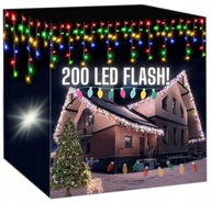 SVETELNÁ ZÁPONA VONKAJŠIA ICILS 200 LED BLESKOVÉ LAMPY VIAC FAREBNÉ SVETELNÁ ZÁPONA VONKAJŠIA ICILS 200 LED BLESKOVÉ LAMPY VIAC FAREBNÉ