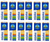 12x 1L ŁOWICKIE UHT mlieko 2% ZGRZEWKA