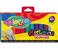 COLORINO KIDS PLASTICINE 12 FARIEB ZLATÁ STRIEBORNÁ