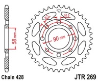 JT ZADNÉ KOLO 269 40 HONDA CG 125 '02-'05, CM 125 '82-'97, CB 125T 82-88 JT ZADNÉ KOLO 269 40 HONDA CG 125 '02-'05, CM 125 '82-'97, CB 125T 82-88