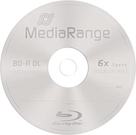 MEDIARANGE BLU-RAY DISK BD-R DL 50GB 6x 1 kus