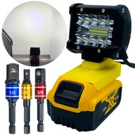 DEWALT 18V MAX PRACOVNÁ LAMPA SADA + SADA ZÁSUVKOVÝCH ADAPTÉROV DEWALT 18V MAX PRACOVNÁ LAMPA SADA + SADA ZÁSUVKOVÝCH ADAPTÉROV