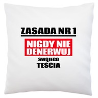 Neobťažujte svojho svokra biely vankúš Neobťažujte svojho svokra biely vankúš