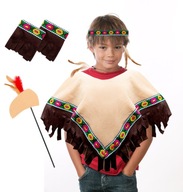 OUTFIT INDICKÝCH ŠATOV, SÚPRAVA LOPU, Apache Winnetou, čelenka na pončo OUTFIT INDICKÝCH ŠATOV, SÚPRAVA LOPU, Apache Winnetou, čelenka na pončo
