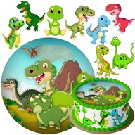SADA TORTOVÝCH TORT DINOSAUROV + POSTAVIČKY 8 ks SADA TORTOVÝCH TORT DINOSAUROV + POSTAVIČKY 8 ks