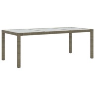 Záhradný stôl, sivý, 190x90x75 cm, tvrdené sklo