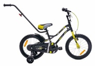 16 palcový bicykel Tiger Bike pre chlapca s posúvačom, čierna, žltá a šedá