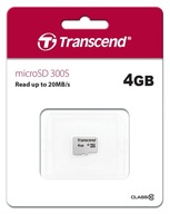 TRANSCEND 4 GB micro SD HC 300s CLASS 10 20 MB/s TRANSCEND 4 GB micro SD HC 300s CLASS 10 20 MB/s