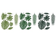 Papierová dekorácia - ALOHA listy - 21 ks. Papierová dekorácia - ALOHA listy - 21 ks.
