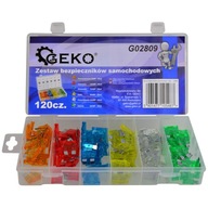 Sada 120 štandardných automobilových nožových poistiek GEKO G02809