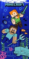 Plážová osuška 70x140 Minecraft Steve Creeper Original Plážová osuška 70x140 Minecraft Steve Creeper Original