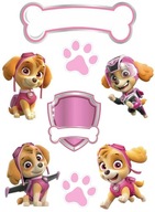 Tortová oblátka SKYE PAW PATROL Postavy + MENO Potlač cukru A4 Tortová oblátka SKYE PAW PATROL Postavy + MENO Potlač cukru A4