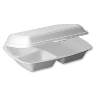 Trojdielny polystyrénový jedálenský box 50 ks Trojdielny polystyrénový jedálenský box 50 ks