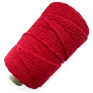 Bavlnená šnúra Macrame 5mm-100m krútená červená Bavlnená šnúra Macrame 5mm-100m krútená červená