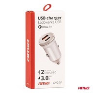 USB-C+USB autonabíjačka 20W 12/24V USB-C+USB autonabíjačka 20W 12/24V