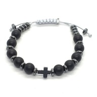 Náramok na zápästie ROSARY - Onyx Matt - Šnúrka Náramok na zápästie ROSARY - Onyx Matt - Šnúrka