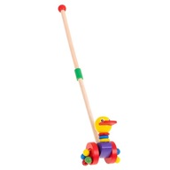 Odtláčacia hračka pre deti na palici chodiaca kačička