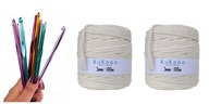 Háčkovanie Set Street Crime Cotton Screwer 5 mm prírodný Eko Háčkovanie Set Street Crime Cotton Screwer 5 mm prírodný Eko
