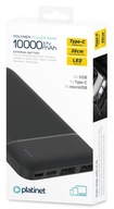 POWER BANK 10000mAh polymér ABS textúra čierna POWER BANK 10000mAh polymér ABS textúra čierna