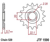 JT JTF1590.13 PREDNÉ OZUBENÉ KOLO JT JTF1590.13 PREDNÉ OZUBENÉ KOLO