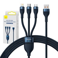 USB kábel Baseus Flash Series 3v1, USB-C + micro USB + Lightning, 66 W, 1,2 m