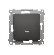 Simon 54 Single Switch schodiskový vypínač LED podsvietenie matné čierne Simon 54 Single Switch schodiskový vypínač LED podsvietenie matné čierne