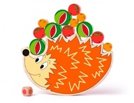 Drevená arkádová hra Woody Balancing Hedgehog